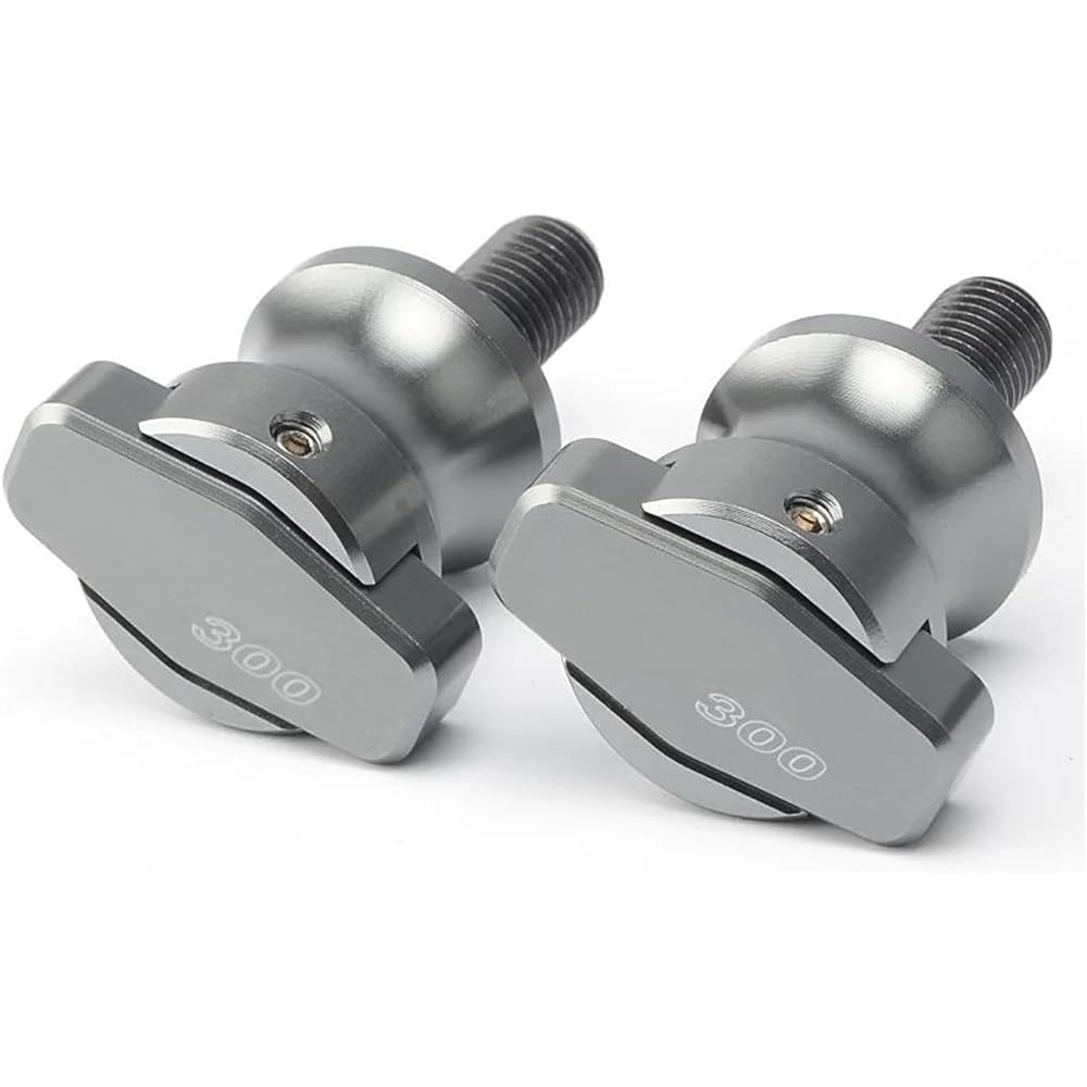 Motorcycle Bobbin Slider Stand 10mm Motorcycle Swing Arm Spool Slider For NINJA300 Ninja300 Ninja 300 (Color: Titanium)