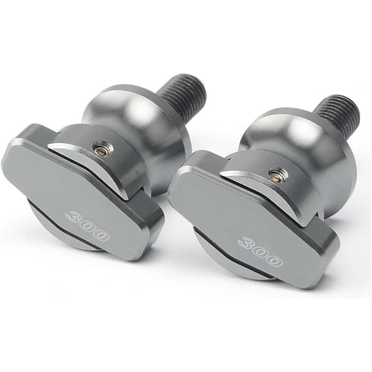 Motorcycle Bobbin Slider Stand 10mm Motorcycle Swing Arm Spool Slider For NINJA300 Ninja300 Ninja 300 (Color: Titanium)