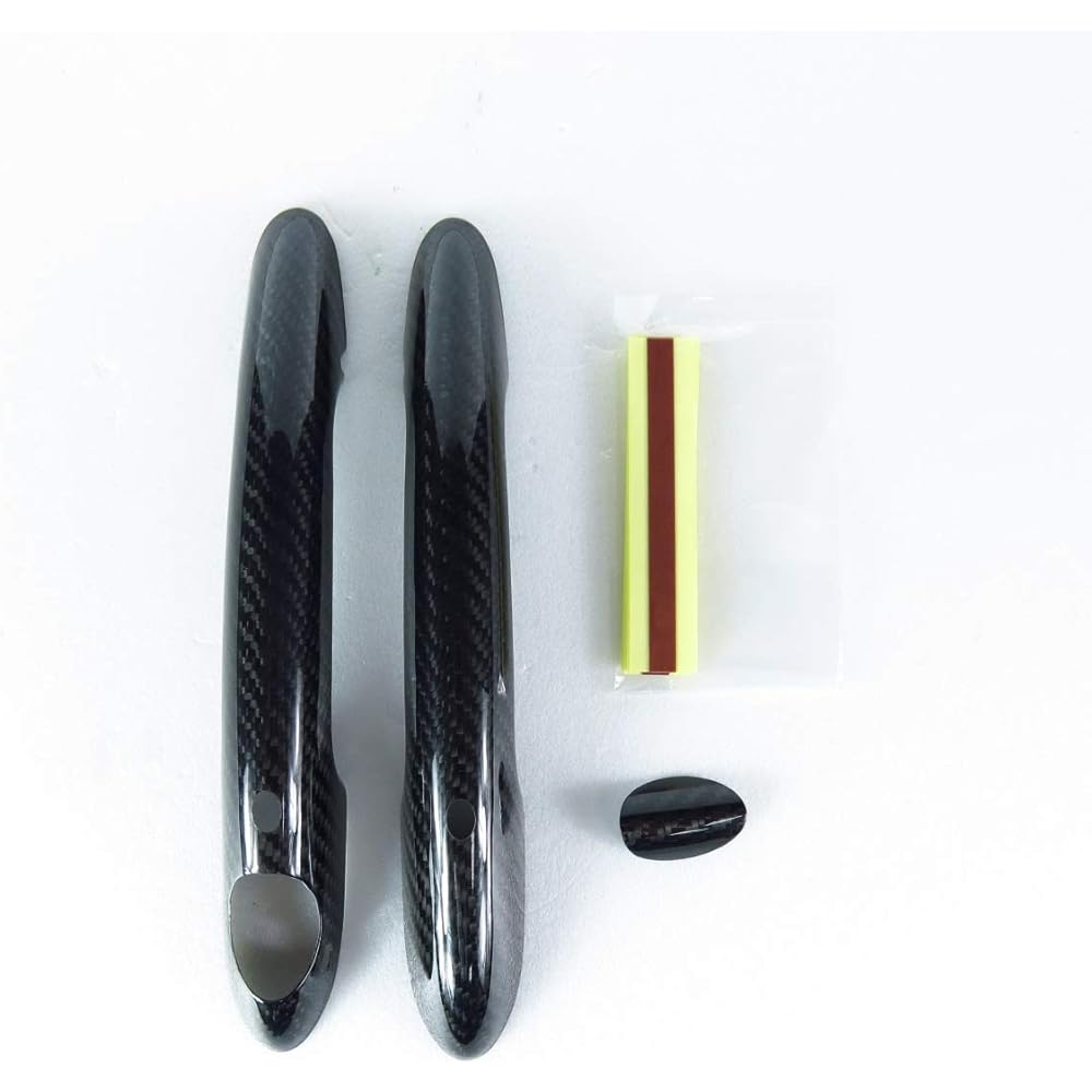 "BAR AUTOTECH" Mini Cooper F56 F56S F57 F57S Dry Carbon Door Handle Cover Compatible with 3P Comfort Access (Right Handle Specification, Sensor Hole)