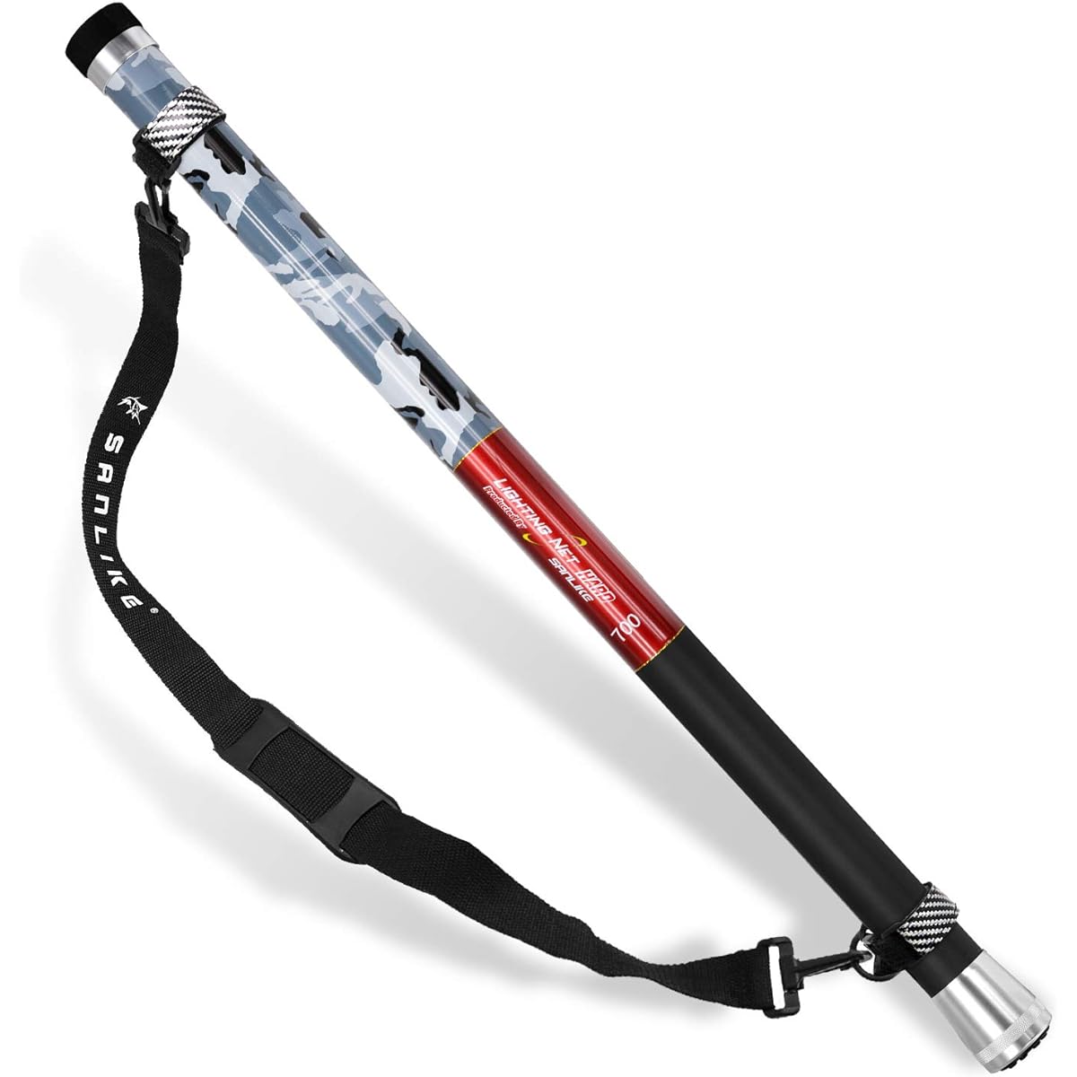SANLIKE Ball Handle Landing Pole Telescoping Small Tama Handle Rock Fishing Lightweight Ash Handle EVA Tip with Belt For Both Saltwater and Freshwater 3M/5M/6M/7M/8M