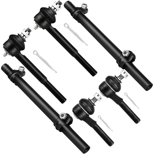 SciToo suspension kit 6 pieces front inner 2 outer tie rod end 2 adjustment sleeves 1995 1997 1997 1997 2001 2001 2002 Ford Crown Victoria Lincoln Town Curry ES34944494
