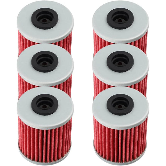 AloneGoer 6 Pieces HF207 Oil Filter Compatible with Kawasaki KX250 KX250F KX450F RMX450Z RMZ250 RMZ450 Beta EVO 250 300 ‎52010-61125