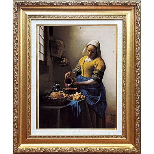 Johannes Vermeer [World Famous Paintings Collection] "The Milkmaid" Reproduction Figure Painting Women's Painting Genre Painting Northern Renaissance Renaissance Netherlands Flanders Milkmaid [Reproduction Painting] [B4343]