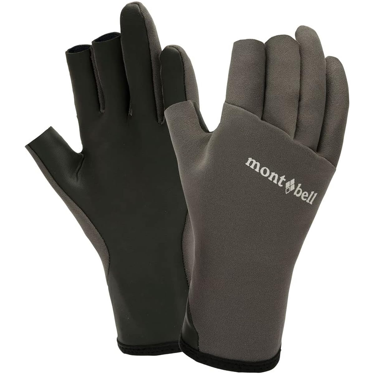 Mont-bell [mont-bell] Climaprene Three Fingerless Fishing Gloves Gray #1126204