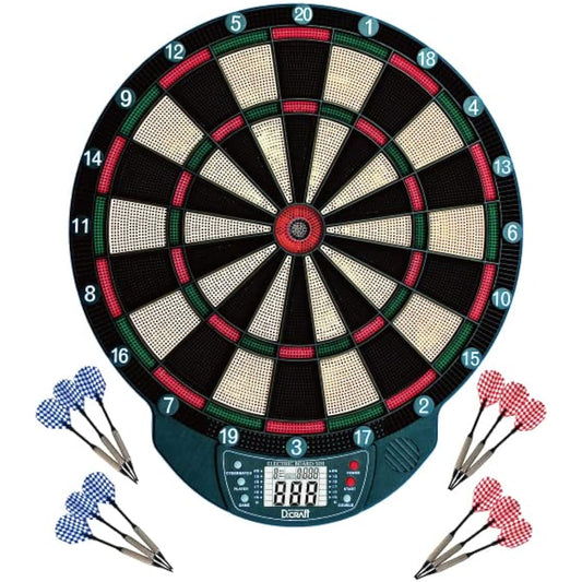 [D.CRAFT] Home dart board 501 with 86 spare chips for beginners and intermediate players Automatic scoring Audio function Games/competitions/practice Multiplayer games