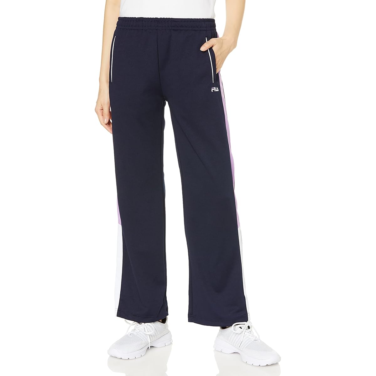 [Fila] Women's Jersey Pants, Bottom, Sideline Sportswear, Training Wear, Long Pants, Running, Gym, Lined Jersey, Track Pants, Long Pants, Brand FL1529-B