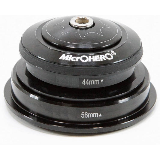 MicrOHERO HS-VP4456 44/56mm 1-1/8 Upper Ball 1-1/2 Lower Ball Tapered Sealed Bearing Lightweight Aluminum Alloy Housing Headset Black