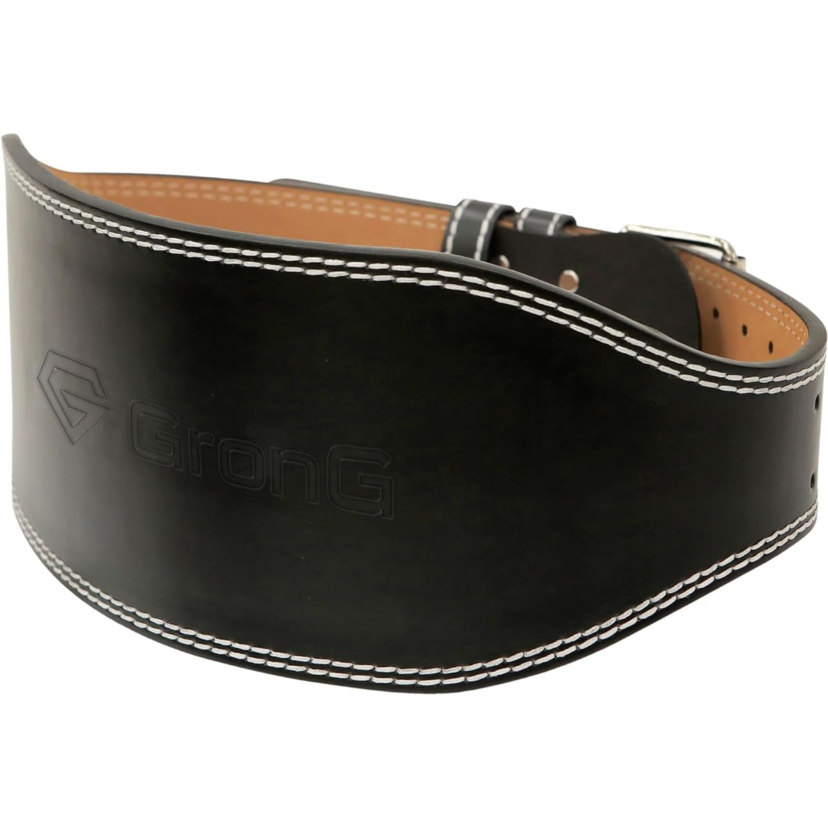 GronG Training Belt Wide Type Power Belt Muscle Training Lifting Belt Made of Cowhide