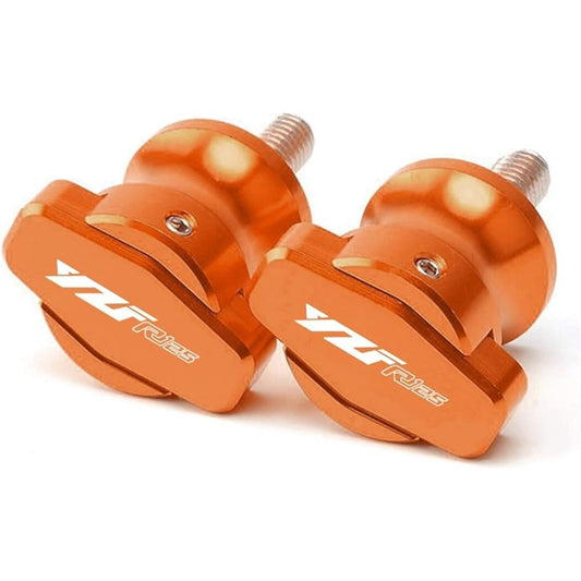 DEMUR Motorcycle CNC Aluminum Accessories 6mm Stand Screw Swingarm Slider Spool For Yamaha YZFR125 YZF-R125 2021 All Years Swingarm Slider Spool (Size : Orange)
