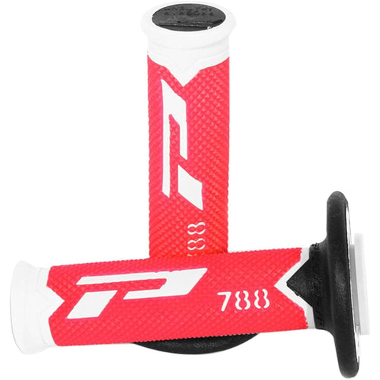 PROGRIP 788 PA078800WRN Progrip Moto Cross Handle Bur Grip White/Red/Black