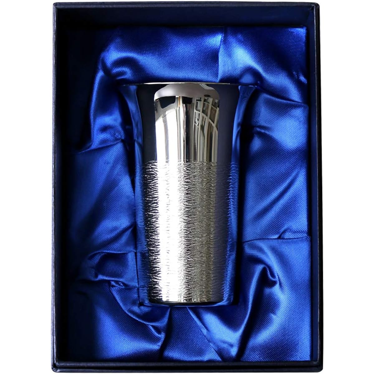 RIMTAE Gift, Made in Japan, High Quality Silver Beer Tumbler, L Size, 200ml, Liquor Cup, in Cloth Box, Royal Warrant, Retirement Gift