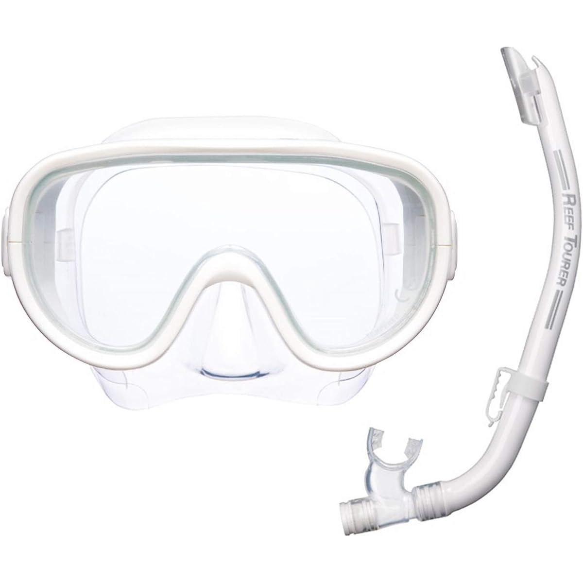 REEF TOURER Snorkeling Snorkel Mask Snorkel for Adults 2-Piece Set Silicone/Elastomer RC9104