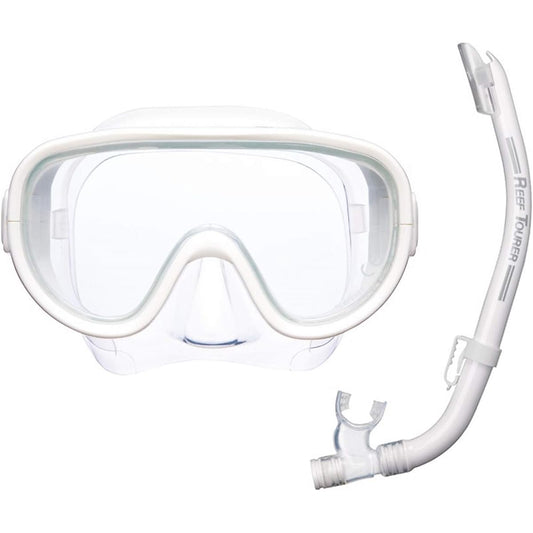 REEF TOURER Snorkeling Snorkel Mask Snorkel for Adults 2-Piece Set Silicone/Elastomer RC9104