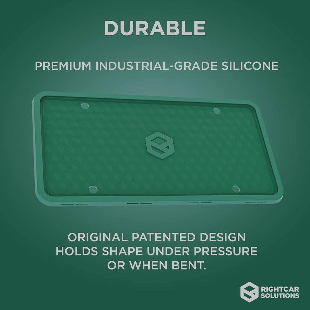 RightCar Solutions Silicon Human Version Plate Frame | Original Premium Grade Silicon Car Plate Frame |