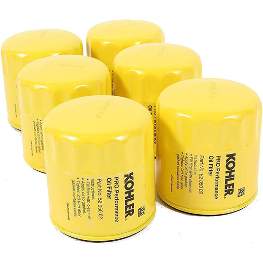 Kohler 52 050 02-S Pack of 6 Pro Performance Oil Filters