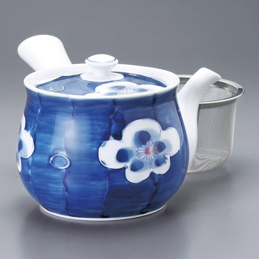 Extra large teapot with plum incense U (Arita ware) [12 x 10.5cm 600cc 470g] [Teapot] | Restaurant, Inn, Japanese tableware, Restaurant, Stylish, Tableware, Commercial use