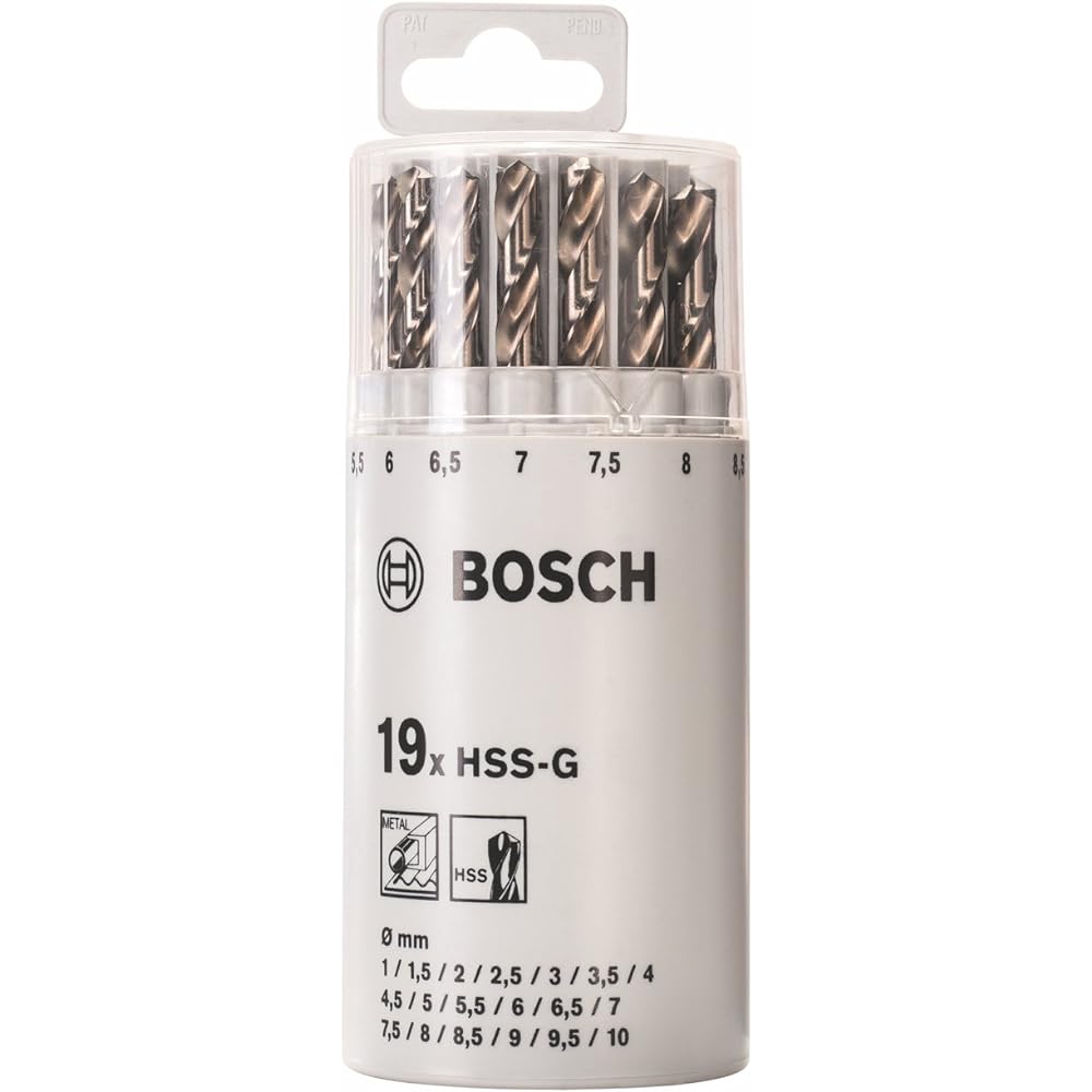BOSCH Drill Bit Set HSS-G 1mm~10mm 19 pieces 2607018361