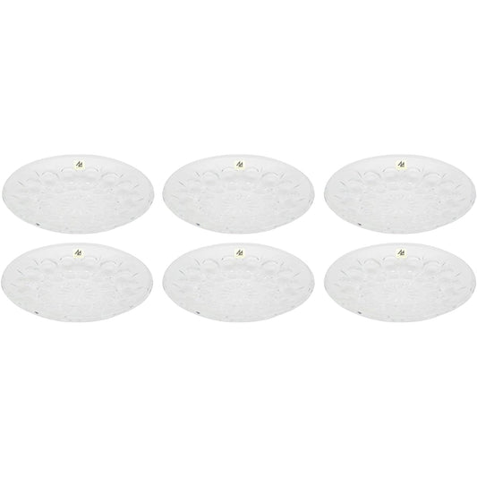 Adelia Glass Plate Clear Maximum 15.8 x Height 2.5cm Suigetsu Small Plate Set of 6 Crystal Glass Made in Japan F-70705