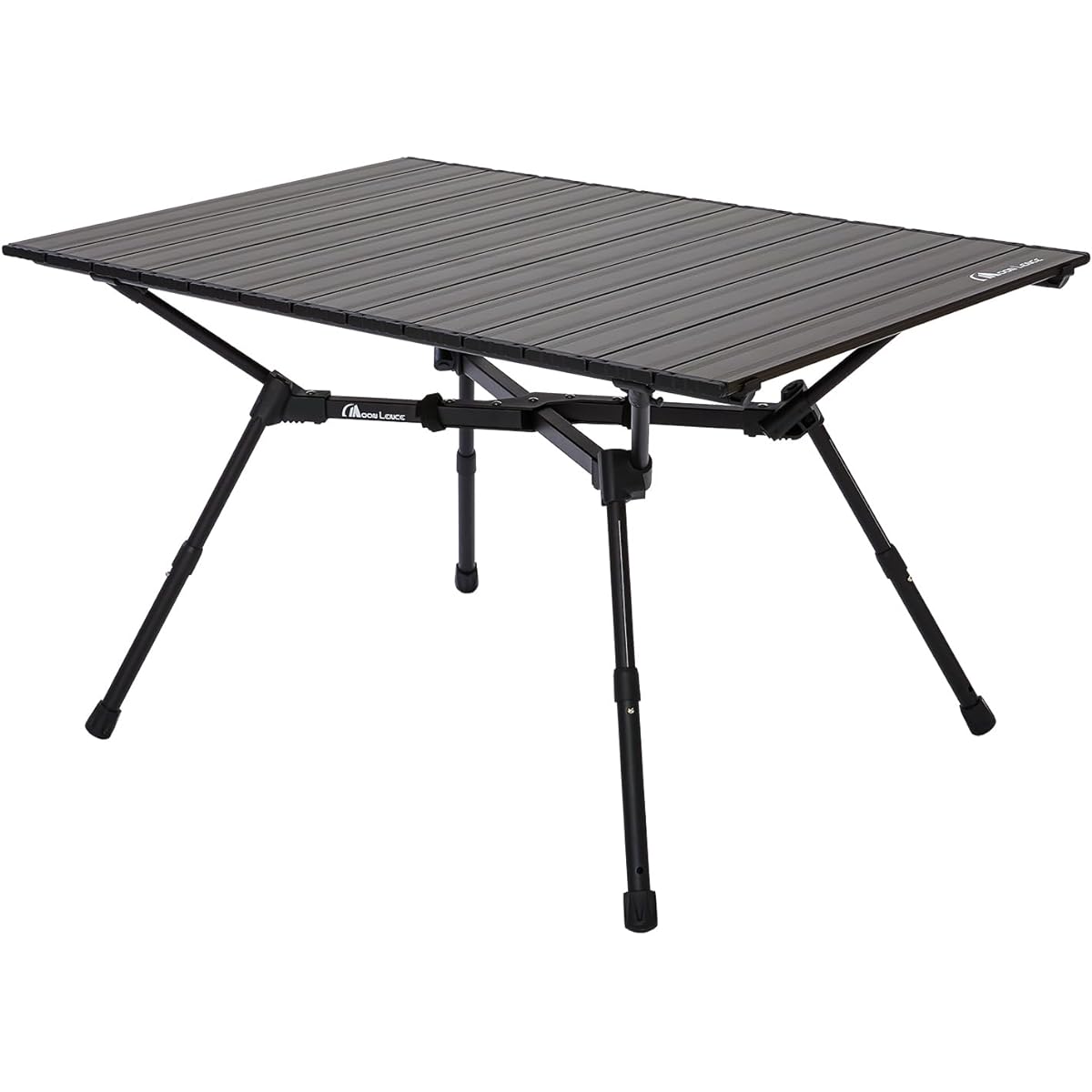 MOON LENCE Camping Table Outdoor 2 Steps Height Adjustable Aluminum Alloy Foldable Low Table BBQ Bonfire Picnic Lightweight Compact Load Capacity 30kg Storage Bag Included