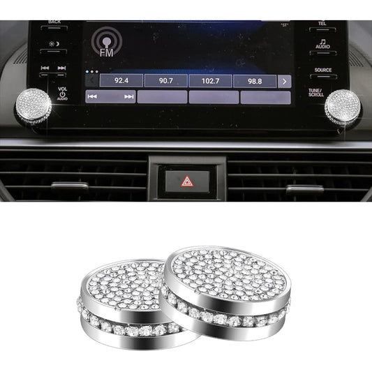 PIFOOG Glitter Car Accord Honda Accord Glitter Volume Nob-Sticker Switch Button Cover AX-L Touring Sedan 2018 2019 2020 Interior Decoration Trim