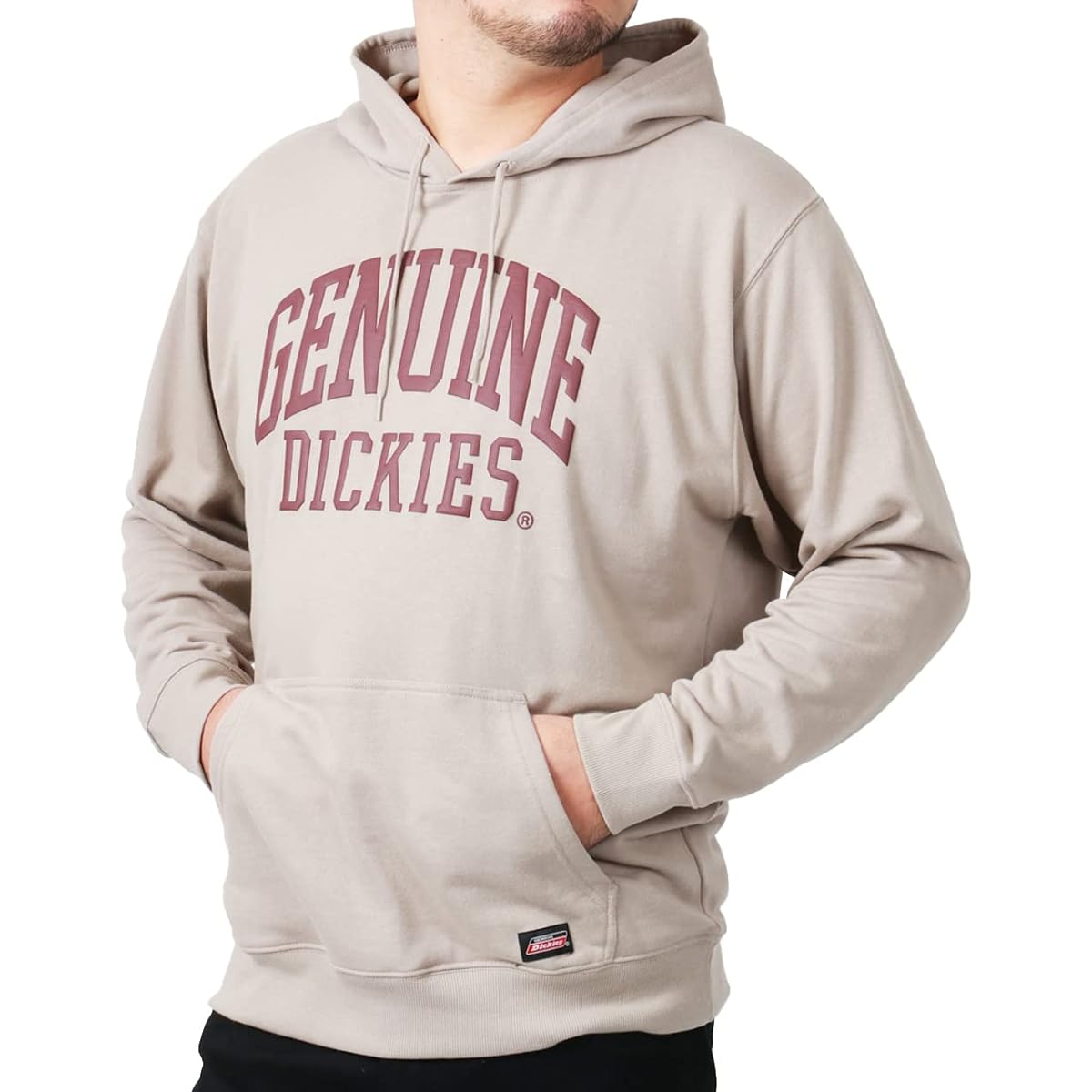[Genuine Dickies] Men's Hoodie, Large Size Sweatshirt, Fleece, Logo LL-5L Print Sweatshirt, Pull Parka