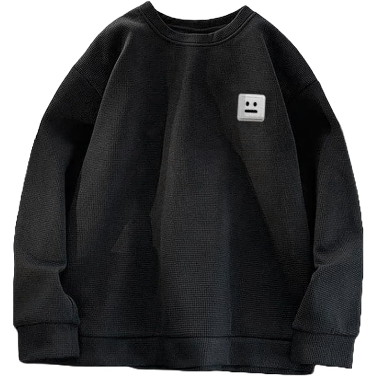 [J.STORE] One Point Logo Pullover Long Sleeve Sweatshirt Spring Summer Autumn Loose T-shirt Cut and Sewn Men's