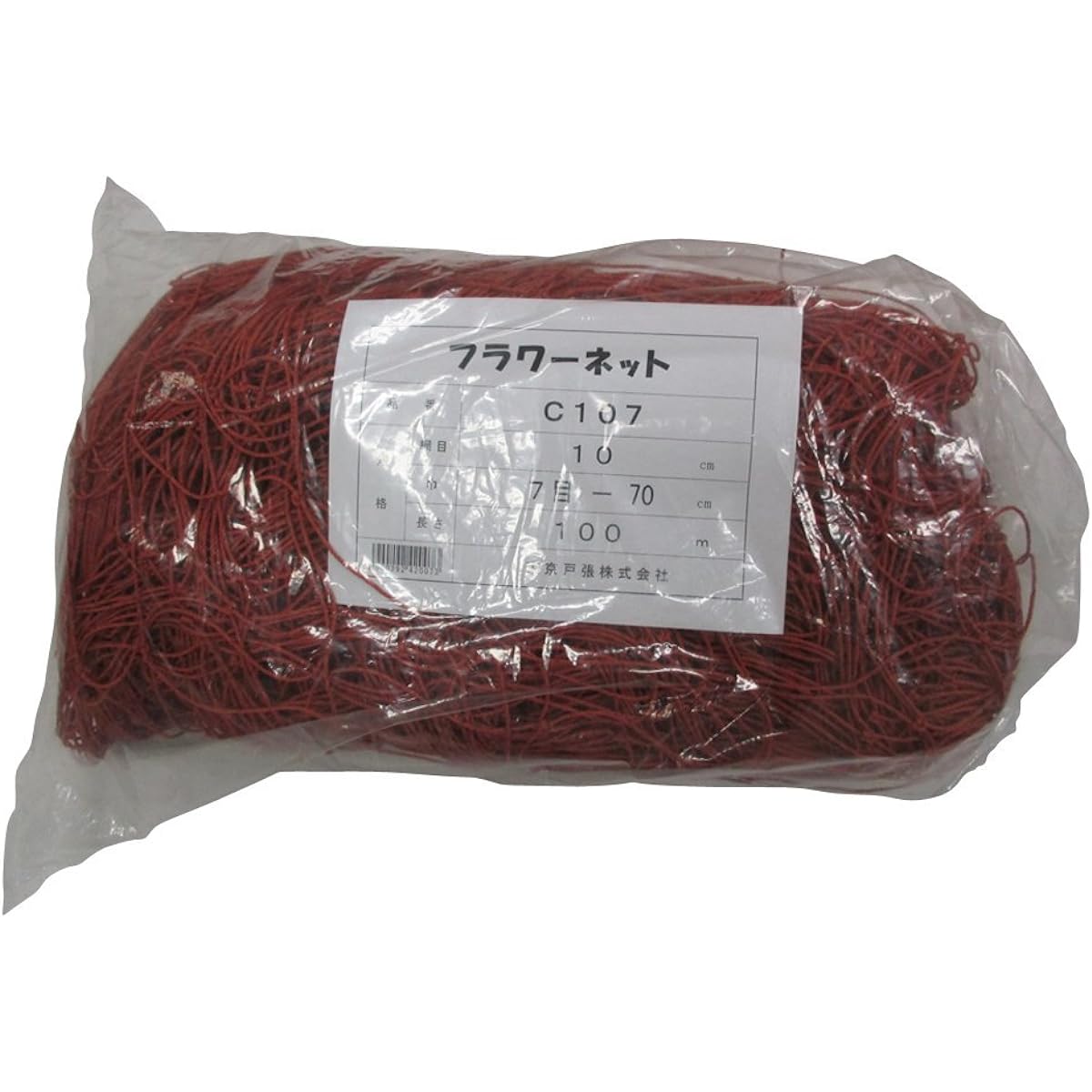 Tokyo Tobari Flower Net C Type 10cm square 7 stitches x 100m [Brown/400d x 24 strands] C107 522007