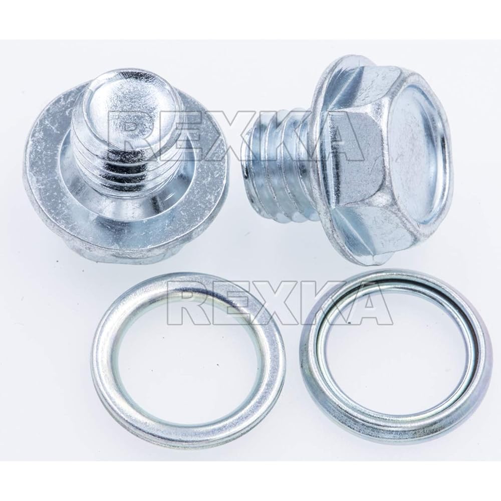 REXKA Transmission Drain Plug Gasket 90341-10011 35178-30010 Toyota Lexus 4 Raner Sechoia Tacoma GX460 ISF IS350 2 sets