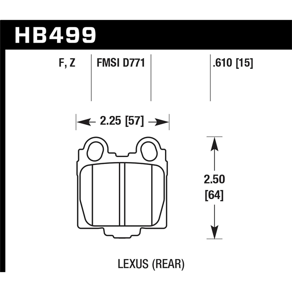 Hawk Performance HB499F.610 HPS Performance Ceramic Brake Pad