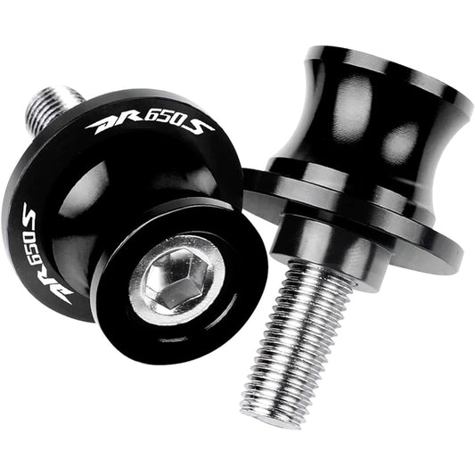 Motorcycle Swingarm Bobbin Spool CNC Aluminum Swingarm Spool Slider Stand Screw Motorcycle Accessories For Suzuki DR650 S DR650S 2015-2020 2019 2018 (Color : Black)