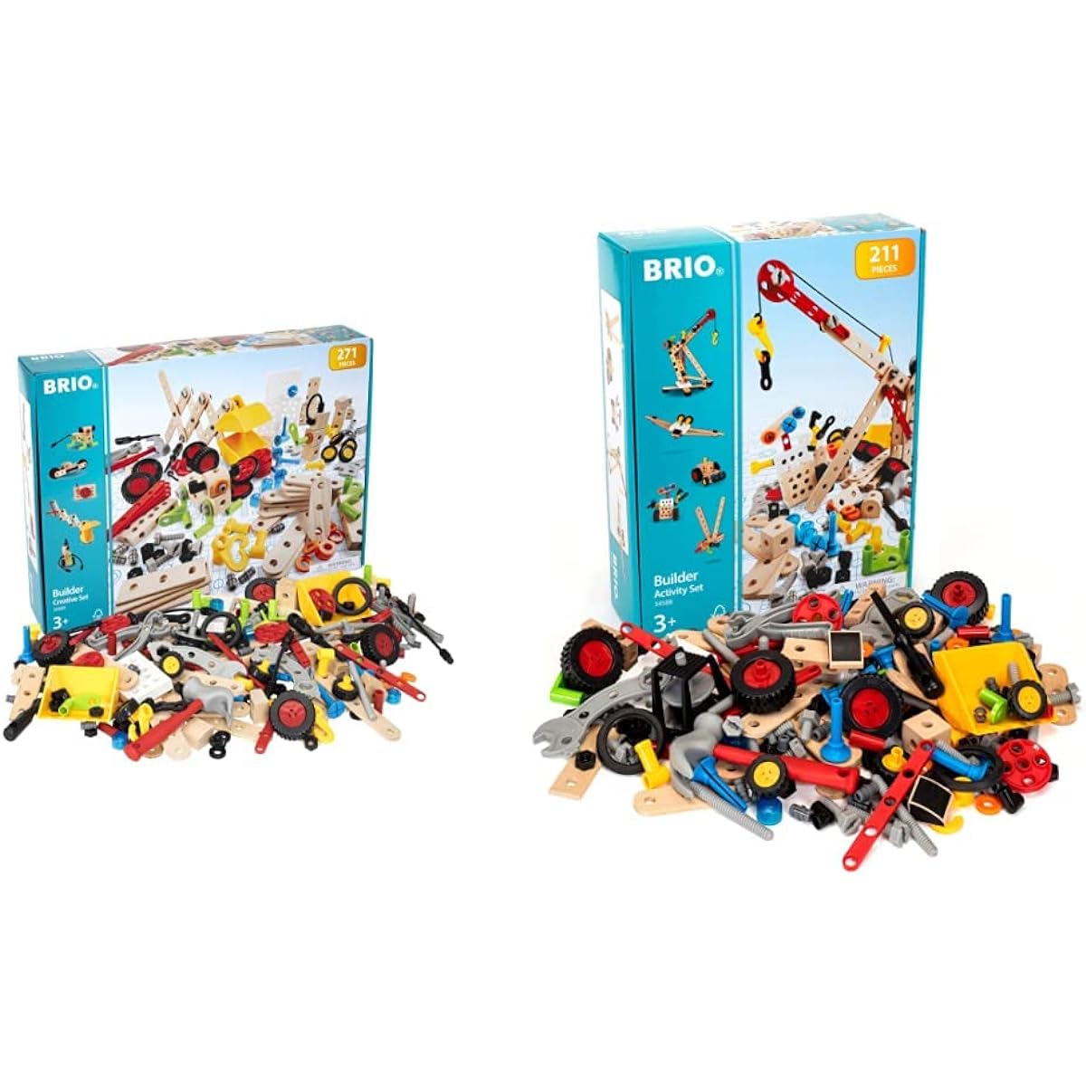 BRIO Builder Creative Set [Tool Play Toy] 34589 & Builder Activity Set [Tool Play Toy] 34588 [Set Purchase]