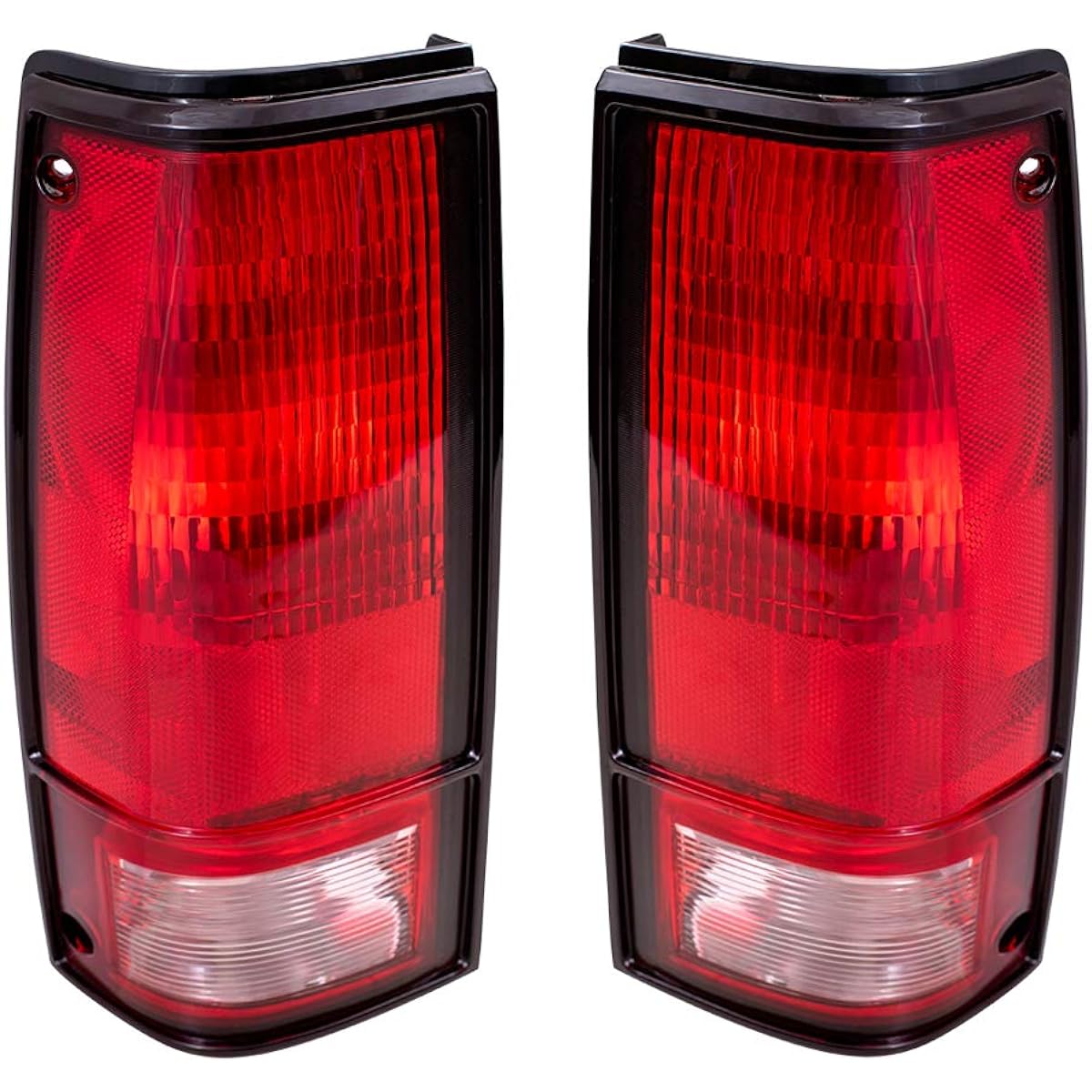 Autoandart replacement driver's seat and passenger seat set with tail light black bezel 1982-1993 S15 pickup truck 919649 919650