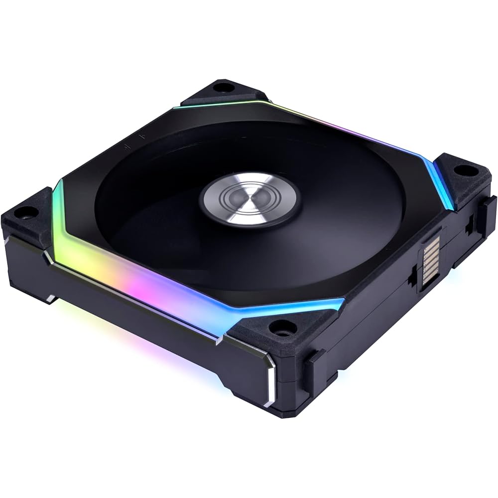 Li LIAN LI Connected Case Fan UNI FAN SL120 V2 BK Single Pack Black 28mm Thickness Fluid Bearing Compatible with "L-CONNECT 3" Japanese Authorized Distributor Product