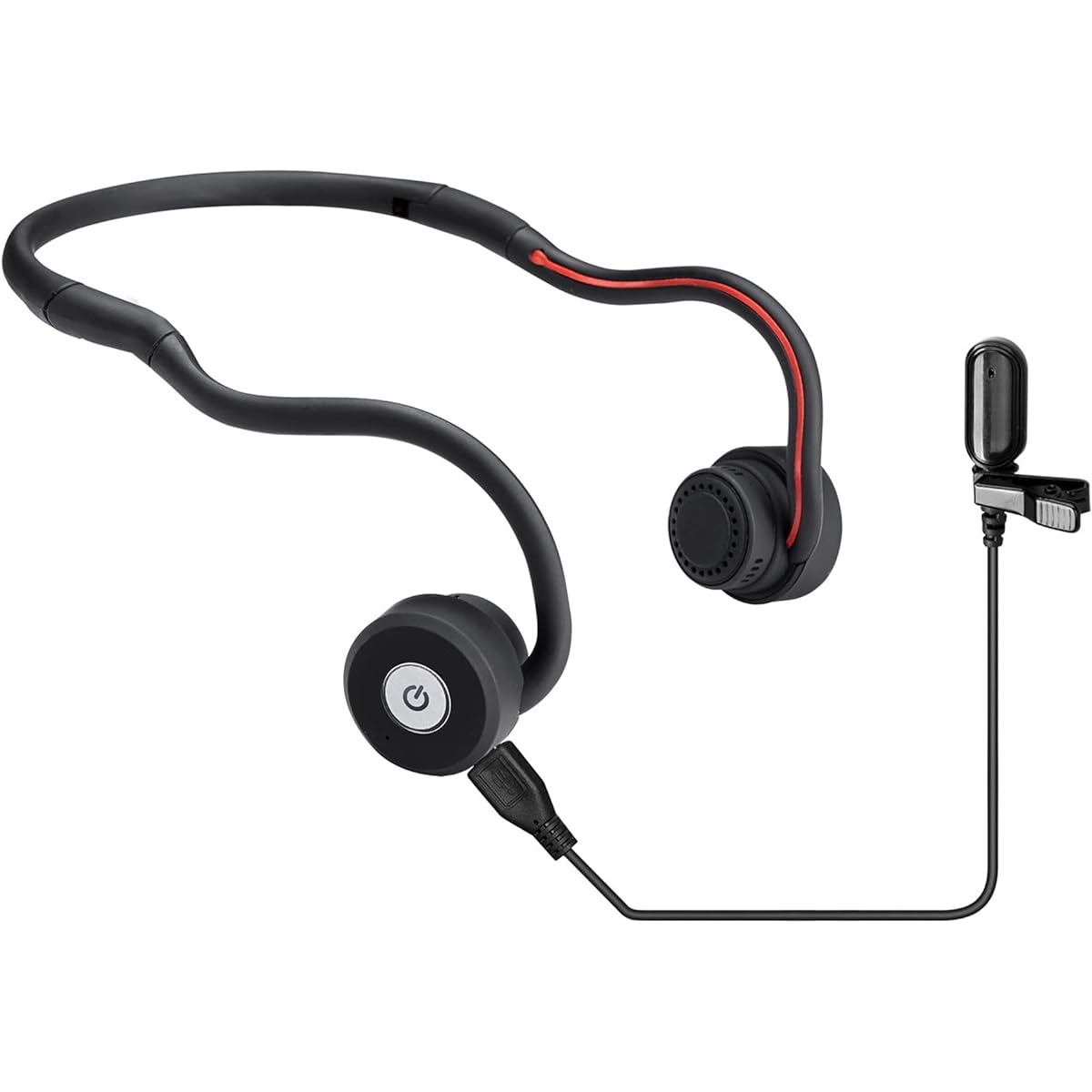 Bone Conduction Sound Collector, Specially Used for Elderly Conversation, Earphone Type, Sound Amplifier, Volume Adjustment, Ear Hanging, Binaural, Rechargeable, Highly Sensitive Noise Reduction Microphone, 360 Degree Sound Collection, Gift for Elderly P