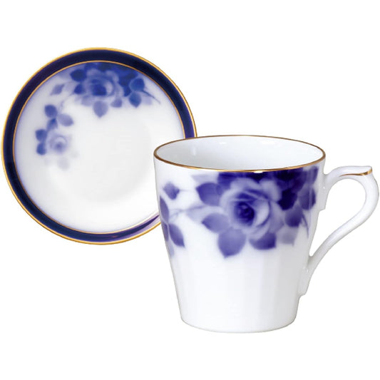 Okura Toen <Direct store only> Blue Rose Mug/Small Plate Set 114CCS/8011AR