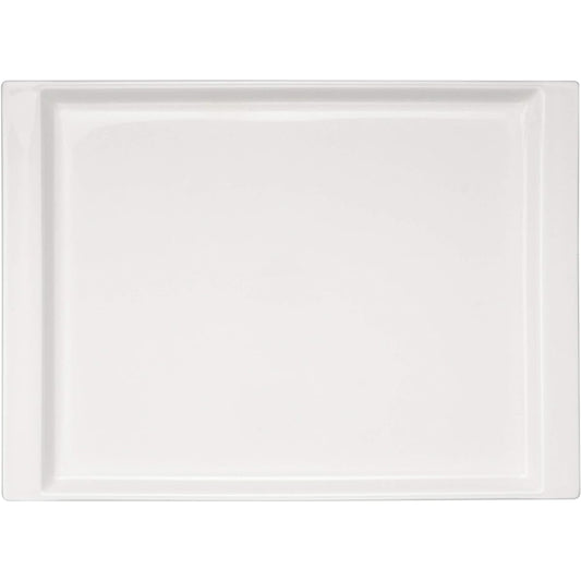 NARUMI Plate Pro Style 26cm White Simple Long Rectangular Plate Oblong Tray Microwave Warming Dishwasher Safe Made in Japan 8725-9749