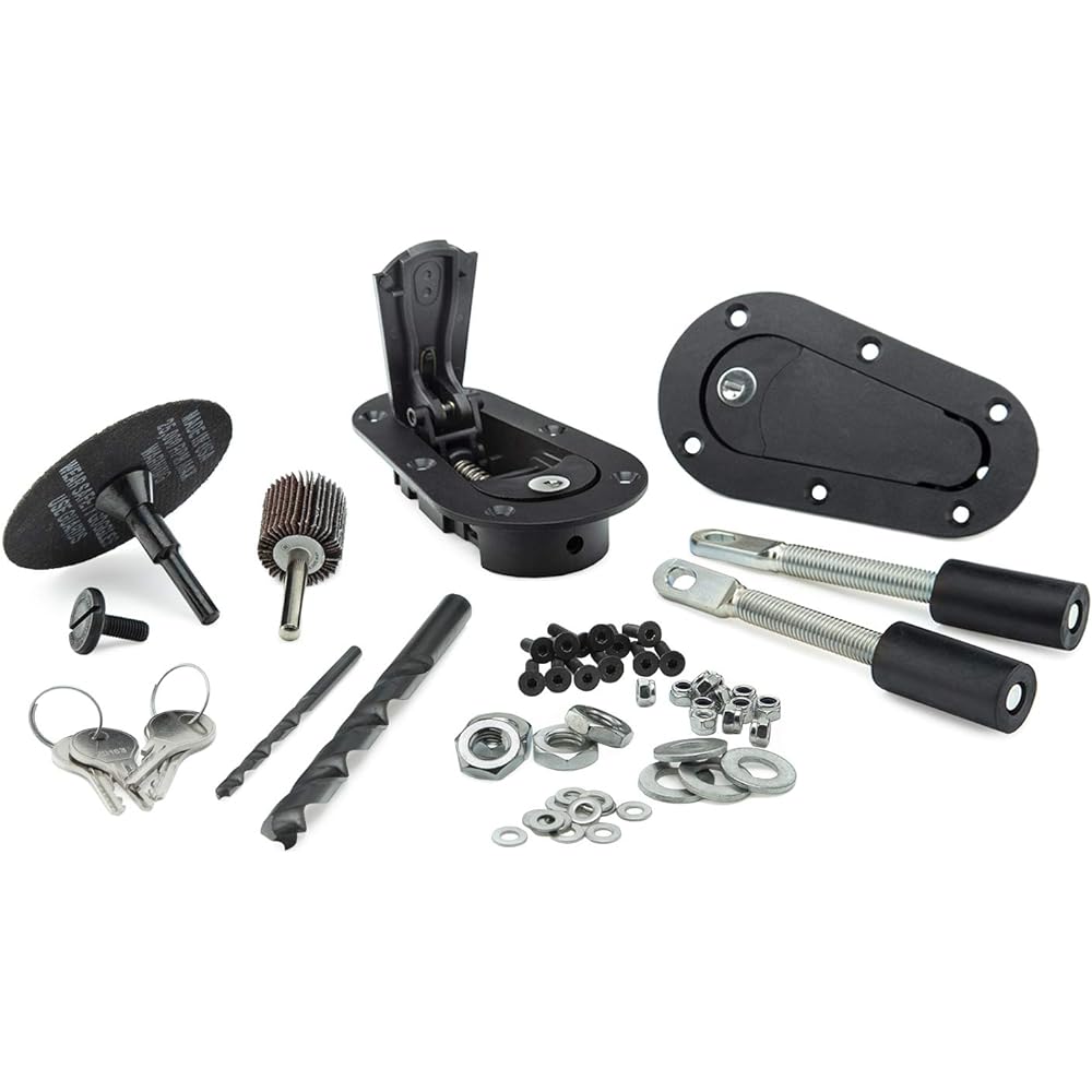AEROCATCH 120-4100 Xtreme Plus flash rock hood pin and latch kit -with black mounting kit