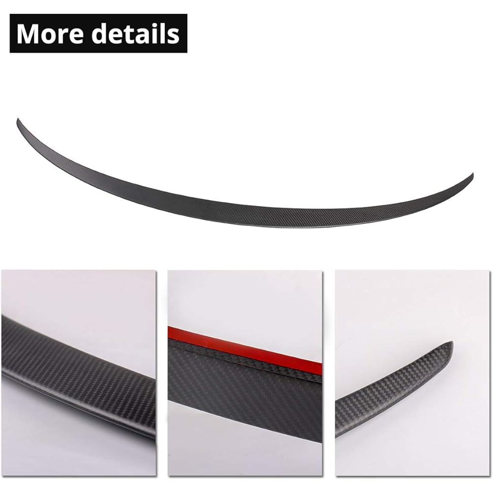 THINSGO TESLA model Y mat real carbon fiber fiber spoiler trunk lip spoiler wing (mat)