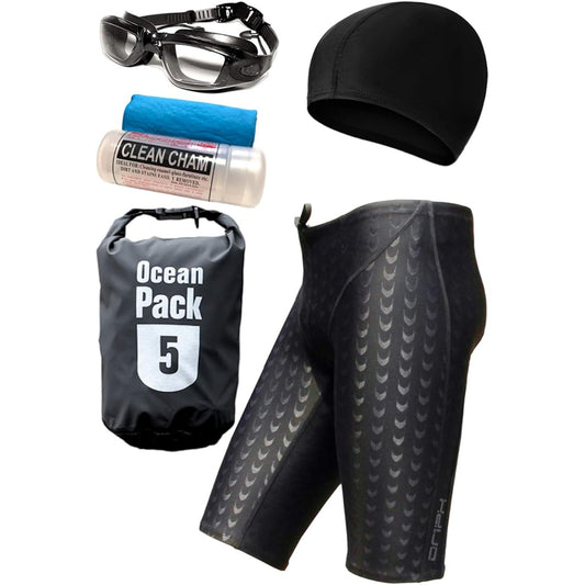 [Dripx] Men's Swimsuit [Competitive Swimsuit 5 Piece Set] Swimwear Swimming Fitness