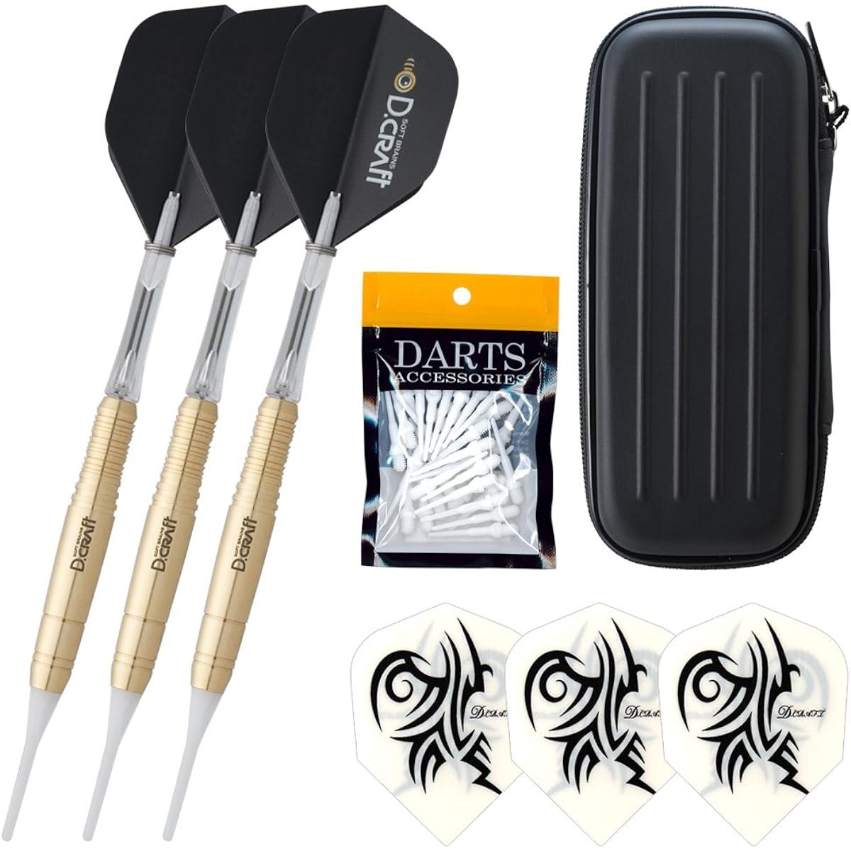 Dart Set Beginner My Darts D.craft Genuine Beginner Set Hyena Beginners Women's Darts Arrow Set Soft Barrel Tip Flight Dart Case
