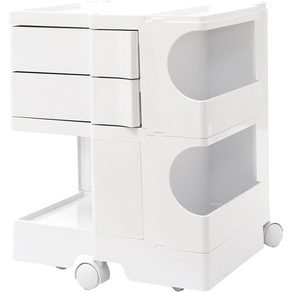 Bobby Wagon Organizer Replica Bobby Trolley Rotating Drawer Trolley 2 Tiers (White (B22))