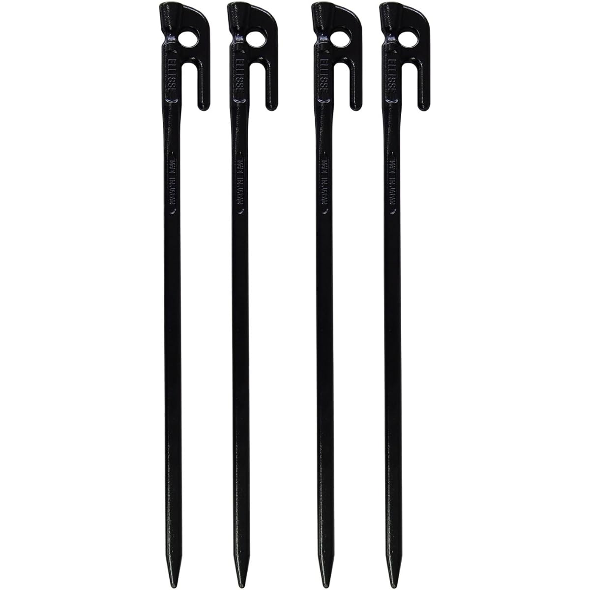 ELLISSE Forged Peg Elisse Stake 38cm Set of 4 Cation Electrodeposition Baking Paint MK-380K MADE IN JAPAN