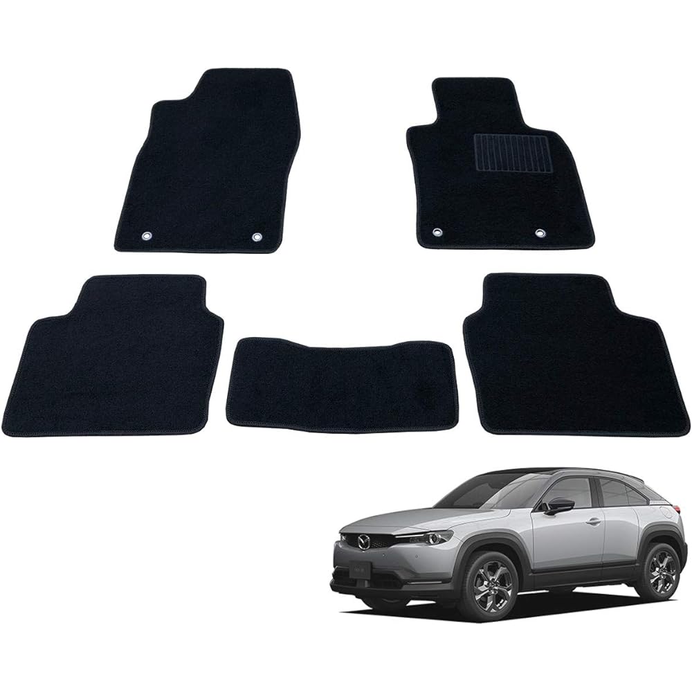 Fenice Car Mat Floor Mat Domestic Production (Mazda MX-30 DREJ3P) Black Non-Slip Shape Resistant to Slip Car Mat (Car Parts Specialty Store)