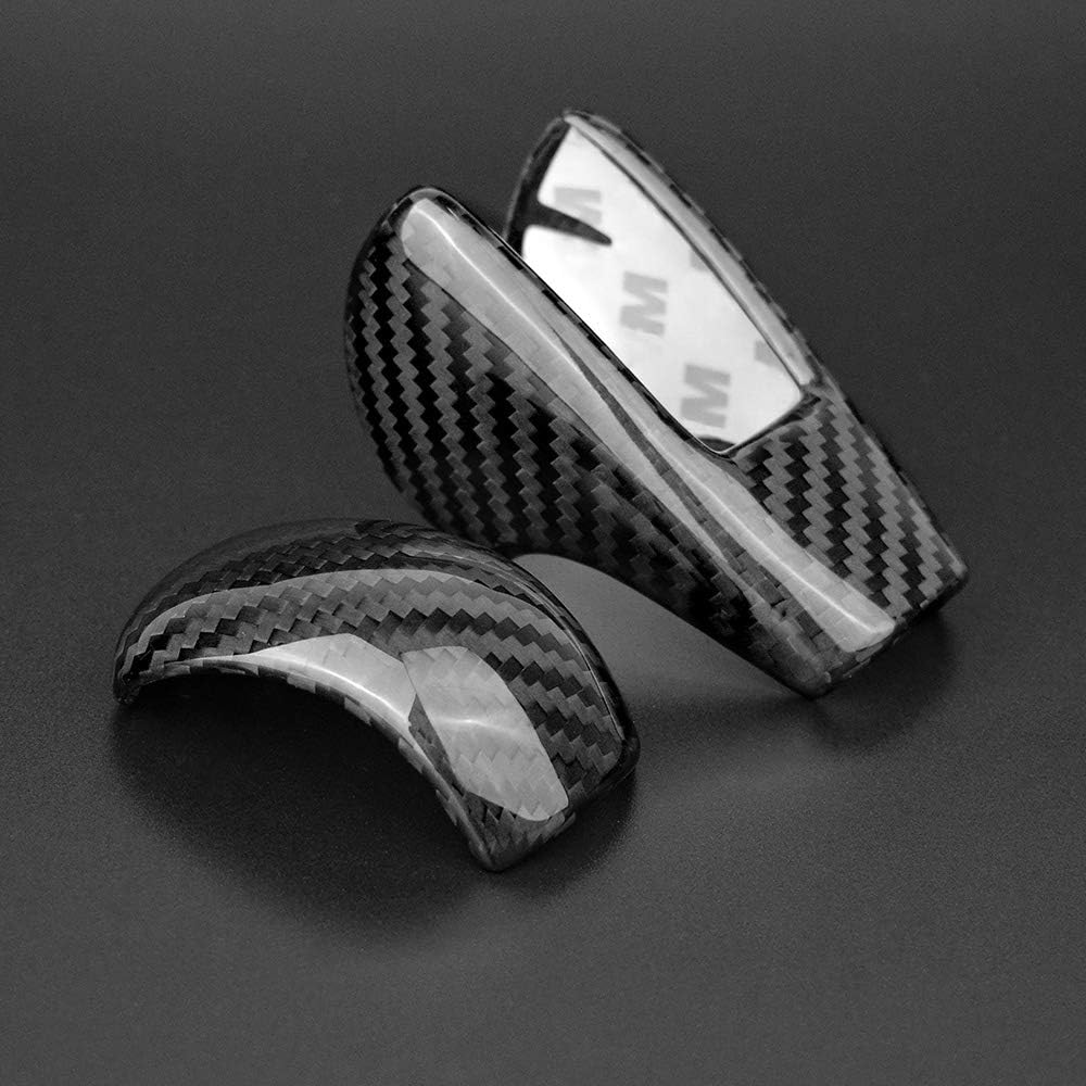 AIRSPEED Subaru Forester Shift Knob Cover, Shift Grip Cover, Carbon Fiber Interior Parts, Seal, Double-Sided Tape Protective Cover, Real Carbon, Suitable for 2013 2014 2015 2016 2017 2018 Set of 2