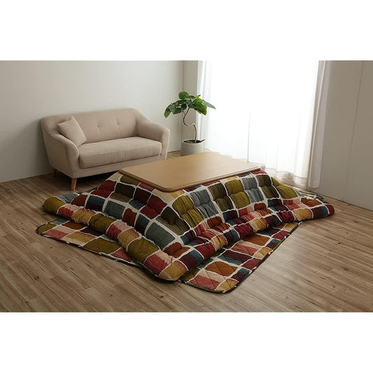 Ikehiko Kotatsu Futon Rectangular Move Approx. 205 x 245 cm Multi Patchwork Made in Japan Plump #5994939