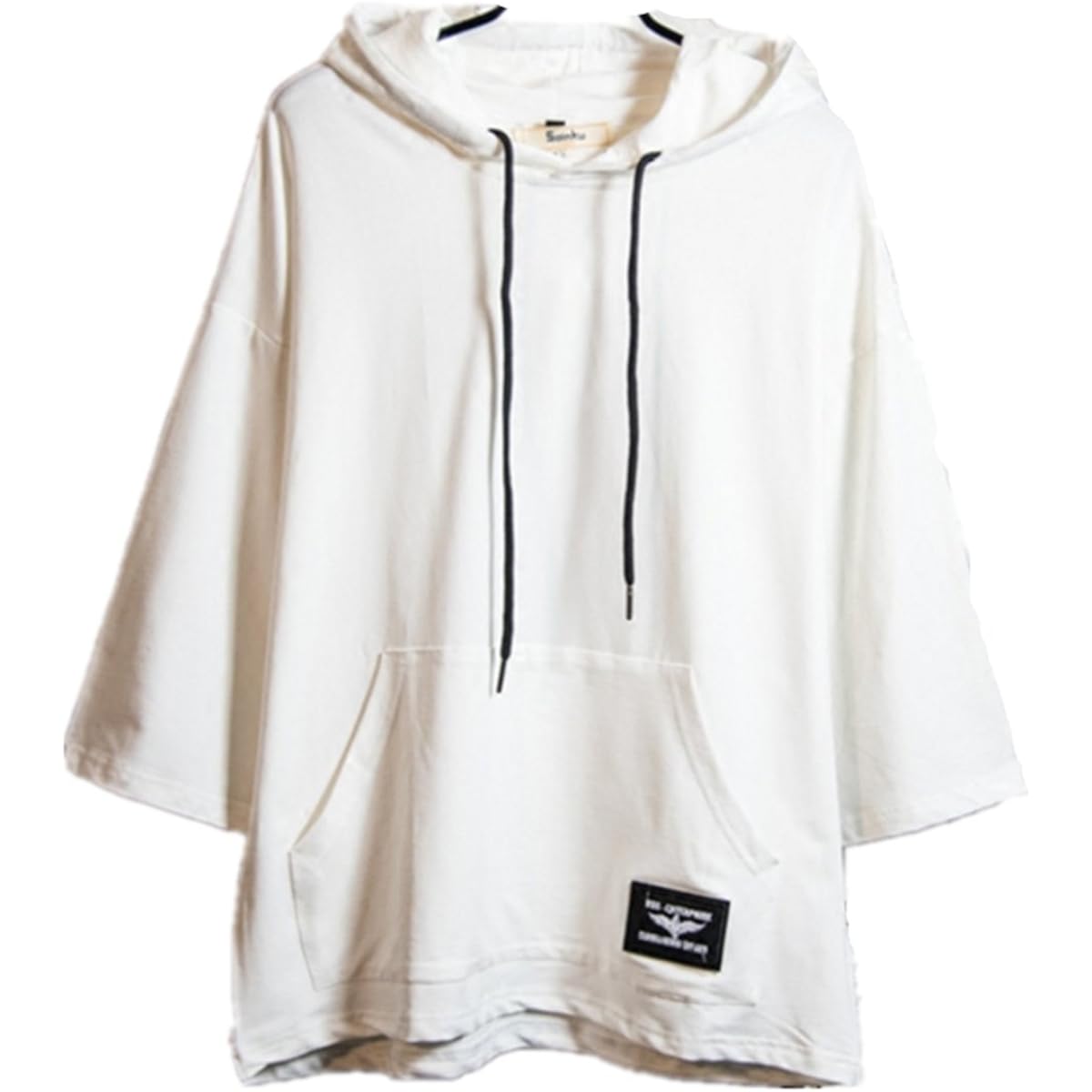 [INFABE] Fashion Men's T-Shirt, 3/4 Sleeve, Loose, Summer, Parka, Plain, Light, Soft, Silhouette, Sports, Cool, Stylish, Popular, Comfortable, Thin