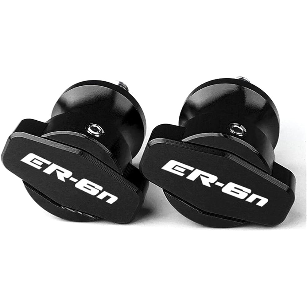 Motorcycle Swing Arm Spool Slider For Ka-was-aki ER6N 10MM Swing Arm Spool Slider Stand Screw 2006-2012 2007 2008 2009 2010 2011 2013 2014 2015 2016 (Color : Black)