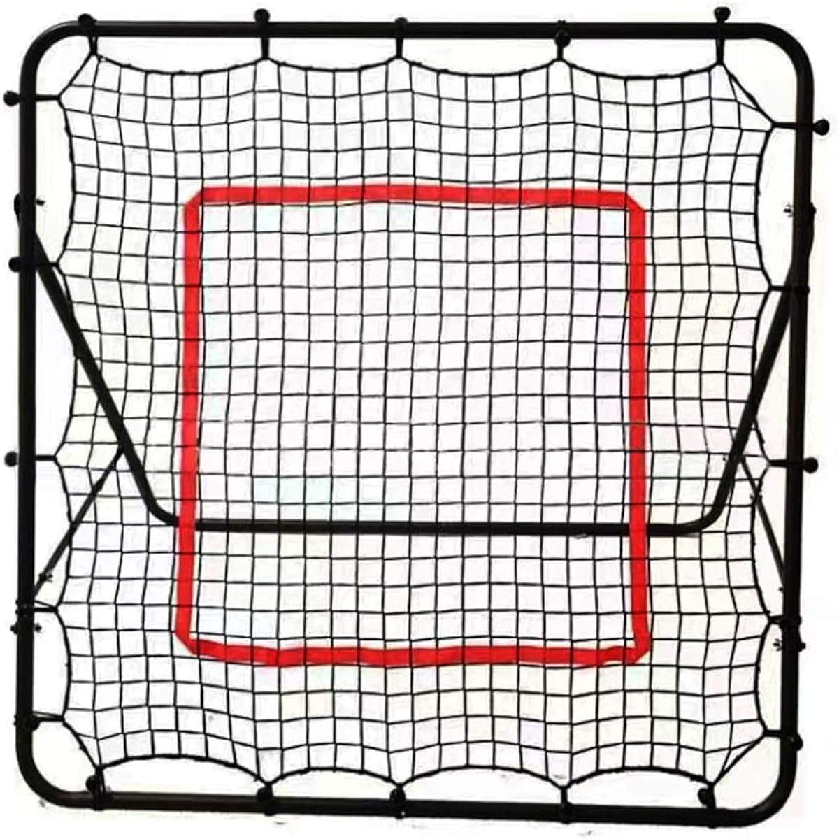 Baseball Practice Net, Rebound Net, Return Net, Pitching Training, Batting Trainer, Against the Wall, Pitching Practice, Portable, Independent Practice, Adjustable, Softball, For Softball, 1.2m x 1.2m (Black)