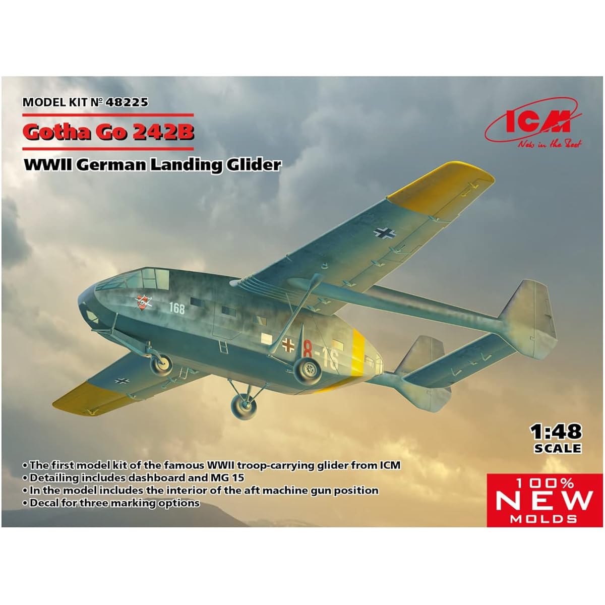 ICM 1/48 Luftwaffe Gotha Go 242B Transport Glider Plastic Model 48225