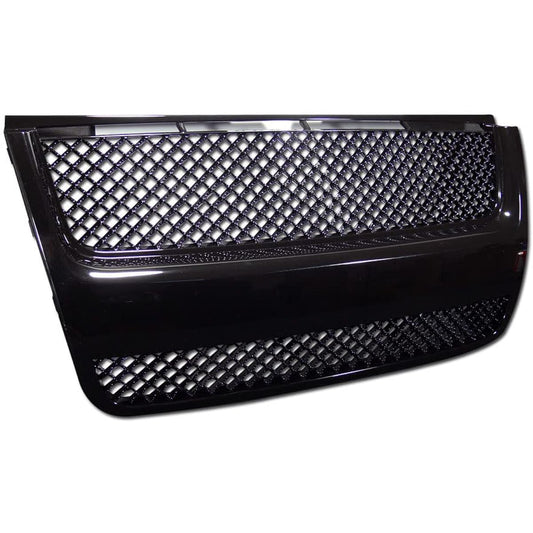 TLASP 7422442145164 2007-2010 Ford Explorer Sport Trac Polished Black Mesh Front Grille